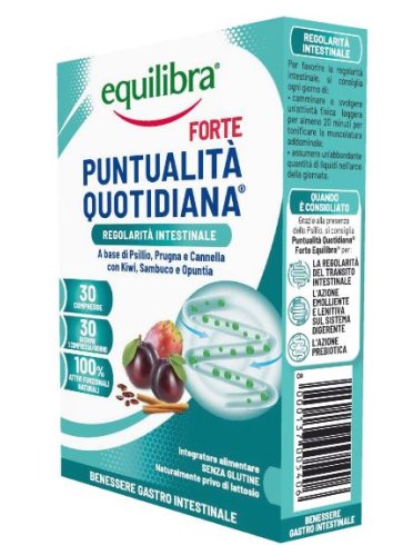 Equilibra puntualità quotidiana forte integratore transito intestinale 30 compresse