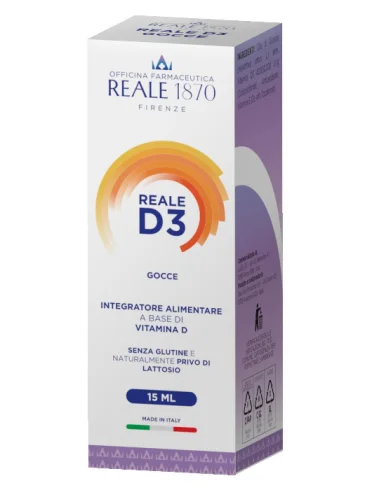 Reale d3 gocce integratore vitamina d 15 ml Reale d3 gocce integratore vitamina d 15 ml