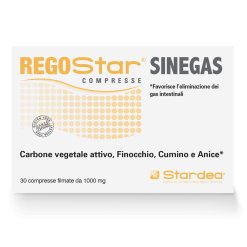 Regostar Sinegas - Integratore per Favorire l'Eliminazione dei Gas Intestinali - 30 Compresse