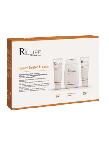 Relife pigment solution program kit - crema giorno 30 ml + crema notte 30 ml + detergente viso 100 ml