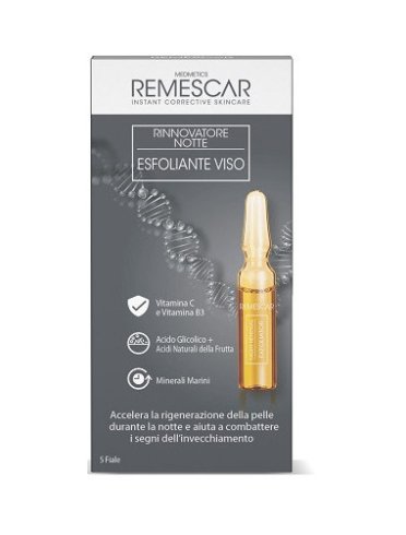 Remescar rinnovatore notte - esfoliante viso - 5 fiale x 2 ml