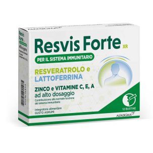 Resvis Forte XR - Integratore per Difese Immunitarie con Lattoferrina - 12 Bustine