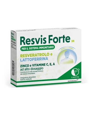 Resvis forte xr - integratore per difese immunitarie con lattoferrina - 12 bustine
