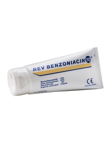 Rev benzoniacin 10 - crema viso per il trattamento dell'acne leggera - 100 ml