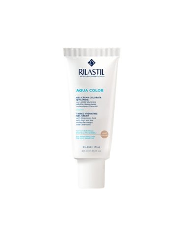 Rilastil aqua - gel crema viso idratante colorazione light - 40 ml