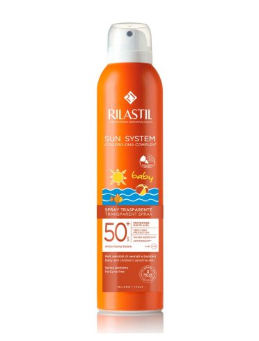 Rilastil sun system - spray trasparente corpo per bambini protezione solare spf 50+ - 200 ml