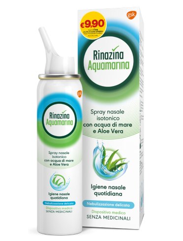Rinazina aquamarina - soluzione delicata isotonica con aloe vera - 100 ml