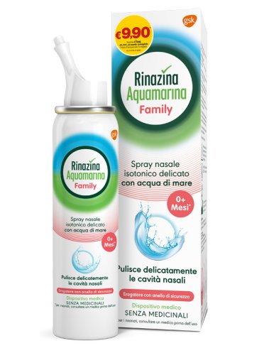 Rinazina aquamarina family - spray nasale isotonico - 100 ml