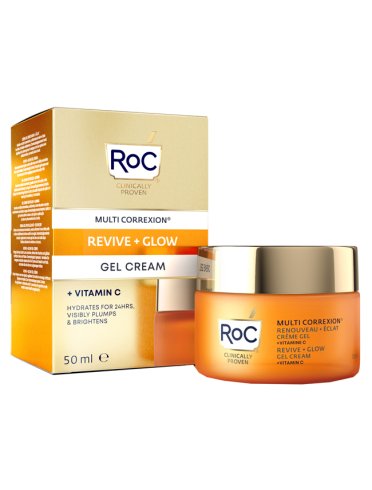 Roc multi correxion revive + glow crema gel leggera viso 50 ml