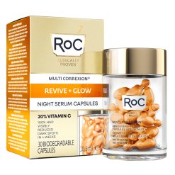 Roc Multi Correxion Revive + Glow Siero Notte Vitamina C 30 Capsule