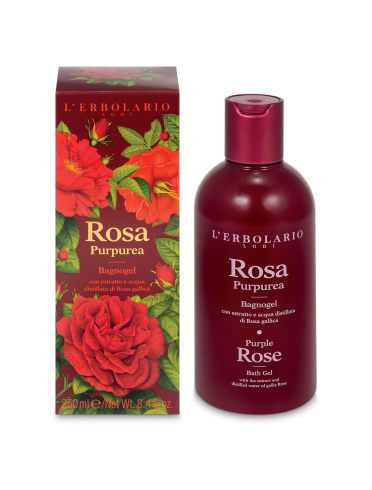 L'erbolario rosa purpurea - bagnogel detergente corpo - 250 ml