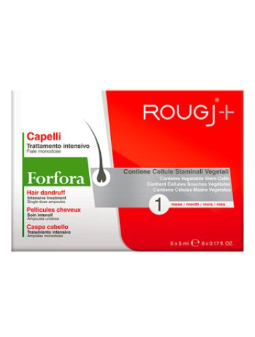 Rougj+ forfora - lozione capillare anti-forfora - 8 fiale x 5 ml
