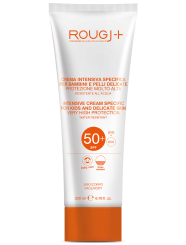 Rougj+ - crema solare corpo per bambini con protezione molto alta spf 50+ - 200 ml