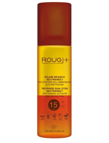 Rougj+ - crema viso solare bifasico viso e corpo con protezione media spf 15 - 100 ml Rougj+ - crema viso solare bifasico viso e corpo con protezione media spf 15 - 100 ml
