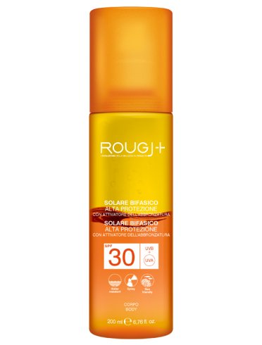 Rougj+ - protezione solare bifasica corpo con protezione alta spf 30 - 200 ml