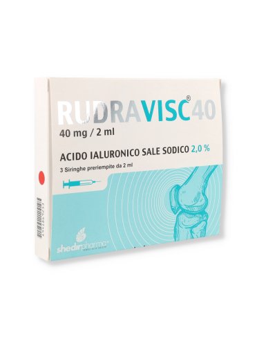 Rudravisc 40 - siringa intra-articolare con acido ialuronico - 3 pezzi