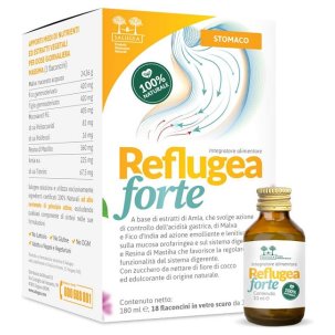 Salugea Reflugea Forte - Integratore per Acidità Gastrica - 18 Flaconcini x 10 ml