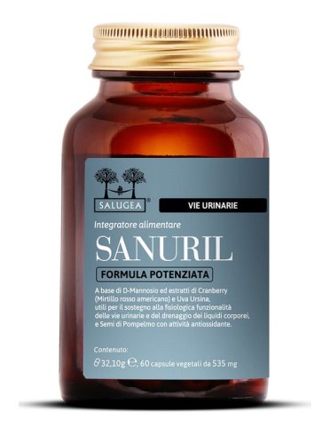 Salugea sanuril formula potenziata - integratore per il benessere delle vie urinarie - 60 capsule