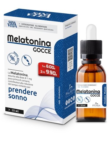 Sanavita melatonina gocce integratore per prendere sonno 15 ml
