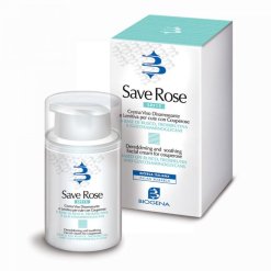 Biogena Save Rose - Crema Viso Disarrossante Lenitiva per Pelle con Couperose - 50 ml