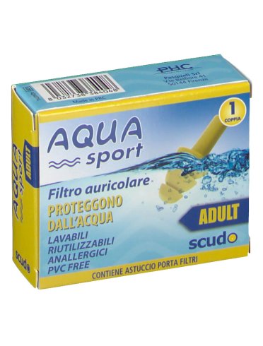 Scudo aqua sport - filtro auricolare per adulti - 2 pezzi