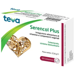 Teva Serencol Plus - Integratore per il Controllo del Colesterolo - 30 Compresse