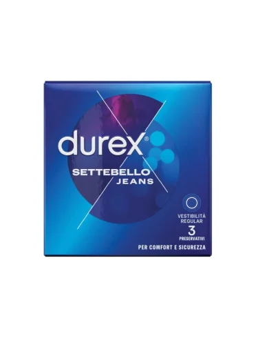 Durex - settebello jeans - 3 preservativi regular Durex - settebello jeans - 3 preservativi regular
