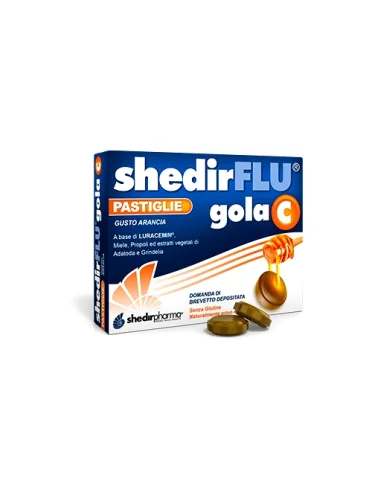 Shedirflu gola c arancia - pastiglie per la gola - 48 pezzi Shedirflu gola c arancia - pastiglie per la gola - 48 pezzi