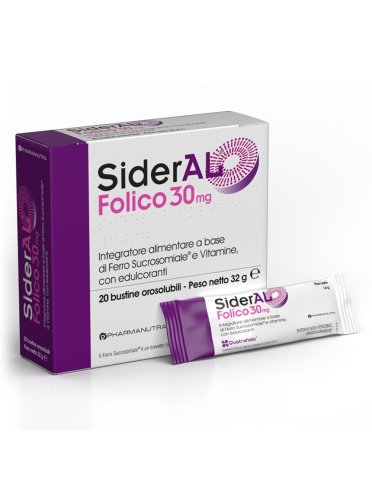 Sideral folico - integratore ferro e vitamine - 20 bustine orosolubili