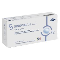 Sinovial 32 - Siringa Articolare con Acido Ialuronico 1,6% - 3 Siringhe 2 ml