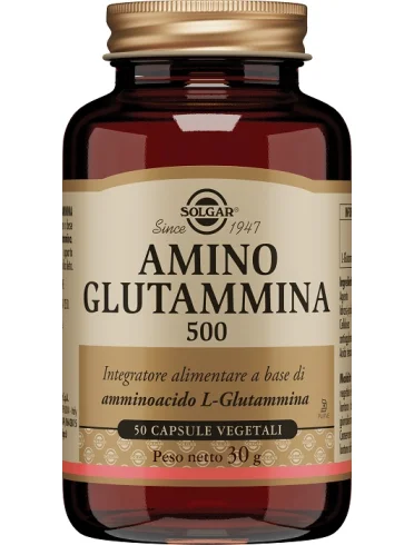 Solgar amino glutammina 500 - integratore per la funzionalità celebrale - 50 capsule vegetali Solgar amino glutammina 500 - integratore per la funzionalità celebrale - 50 capsule vegetali
