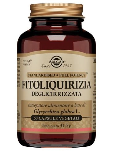 Solgar fitoliquirizia deglicirrizzata - integratore antiossidante - 60 capsule vegetali