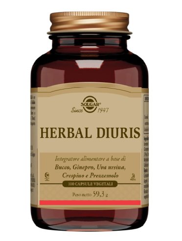 Solgar herbal diuris-  integratore drenante - 100 capsule vegetali