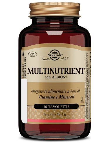 Solgar multinutrient - integratore multivitaminico - 30 tavolette