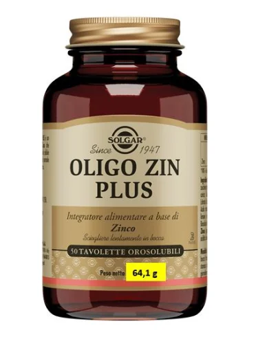 Solgar oligo zin plus - integratore di zinco - 50 tavolette orosolubili Solgar oligo zin plus - integratore di zinco - 50 tavolette orosolubili