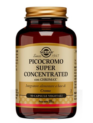 Solgar picocromo super concentrato - integratore per i normali livelli di glucosio - 90 capsule vegetali