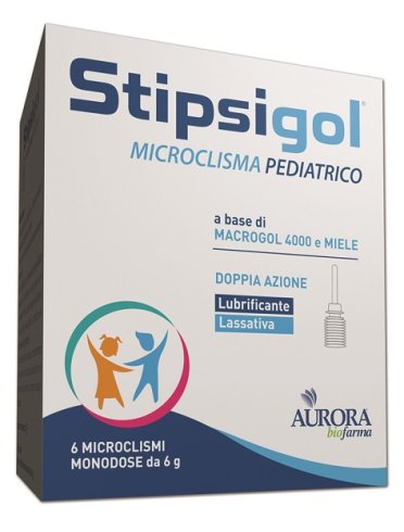 Stipsigol microclisma pediatrico - trattamento della stitichezza - 6 microclismi