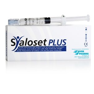 Syaloset Plus - Siringa Intra-Articolare con Acido Ialuronico Sale Sodico 1.5% ad Alto Peso Molecolare - 1 Siringa x 4 ml