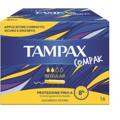 Tampax Compak Regular - Assorbenti Interni - 16 Pezzi