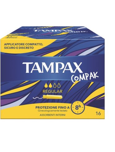Tampax compak regular - assorbenti interni - 16 pezzi