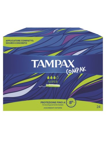 Tampax compak super - assorbenti interni - 24 pezzi