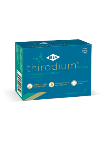 Thirodium 100 mcg - integratore per la funzionalità della tiroide - 30 capsule molli