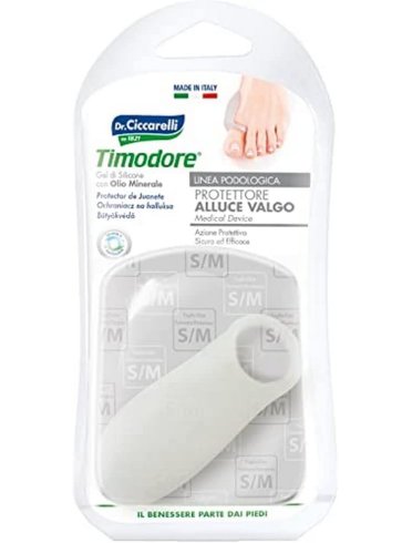 Timodore protettore alluce valgo taglia s/m 1 pezzo Timodore protettore alluce valgo taglia s/m 1 pezzo