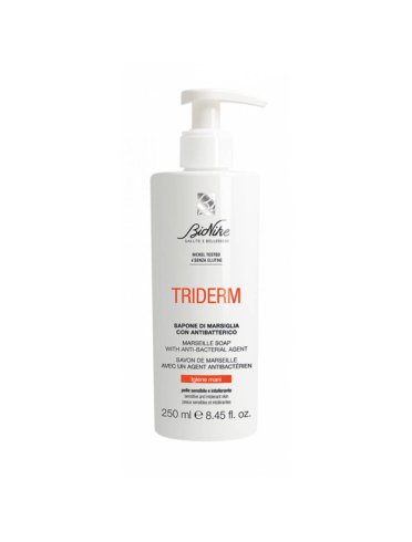 Bionike triderm - sapone di marsiglia detergente per pelli sensibili e intolleranti con antibatterico - 250 ml