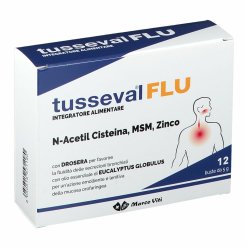 Tusseval Flu - Integratore per la Fluidità delle Secrezioni Bronchiali - 12 Bustine Solubili
