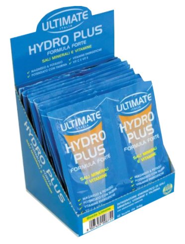 Ultimate hydro plus formula forte - integratore salino per il metabolismo energetico gusto limone - 12 bustine