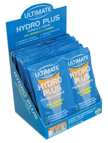 Ultimate hydro plus formula forte - integratore salino per il metabolismo energetico gusto arancia - 12 bustine