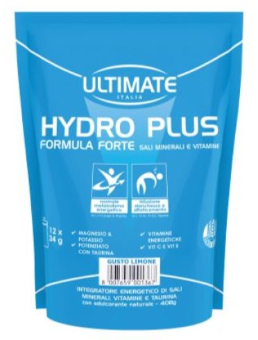 Ultimate hydro plus - integratore salino per il metabolismo energetico gusto limone - 420 g