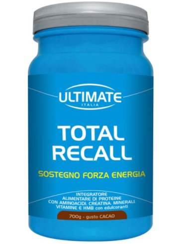 Ultimate total recall - integratore energetico gusto cacao - 700 g