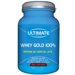 Ultimate Whey Gold 100% - Integratore per Massa Muscolare Gusto Cacao - 450 g